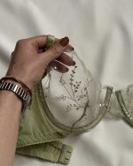 ست سوتین شورت توری رنگ سبز برند ژینا Jina کد 1148 - Image 2